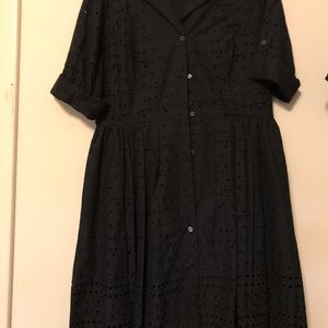 Black Eyelet Dress